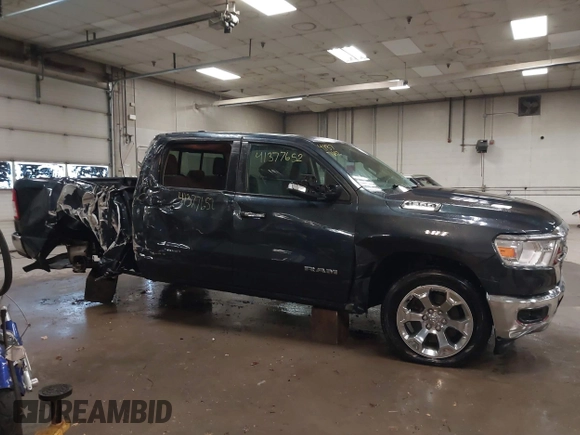 2019 Ram 1500 Big Horn/Lone Star with VIN 1C6RRFFGXKN817476, listed as a IAAI auction lot 41377652 with 76,184 mi miles. Bid and sale history available at carsss.com. Image 13.