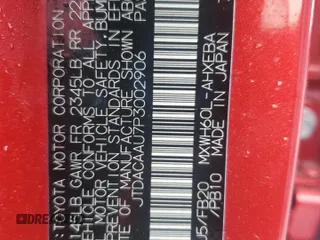 2023 Toyota Prius LE z VIN JTDACAAU7P3002906, wystawiony jako Copart lot #56952795 z przebiegiem 38 900 mil mil oraz Nie do naprawy • Non repairable. Historia ofert i sprzedaży dostępna na DreamBid. Obrazek 13.