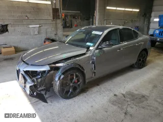 2021 Alfa Romeo Giulia Ti with VIN ZARFANBN4M7644262, listed as a Copart auction lot 48141725 with 23,550 mi miles and Salvage Title. Bid and sale history available at carsss.com. Image 1.