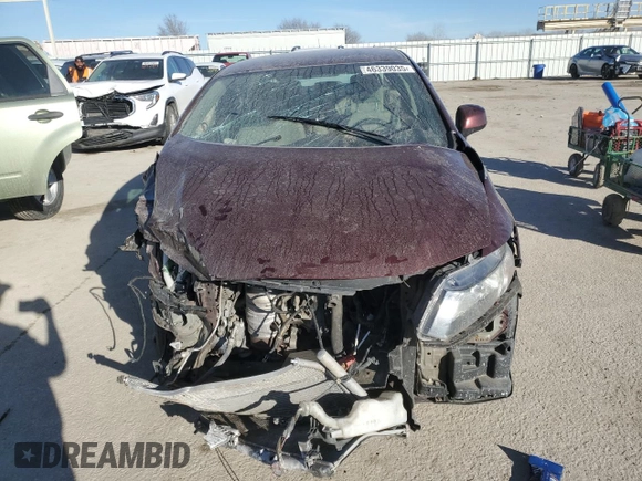 2013 Honda Civic LX with VIN 19XFB2F54DE037147, listed as a Copart auction lot 46339035 with Not Provided miles and Salvage Title. Bid and sale history available at DreamBid. Image 5.