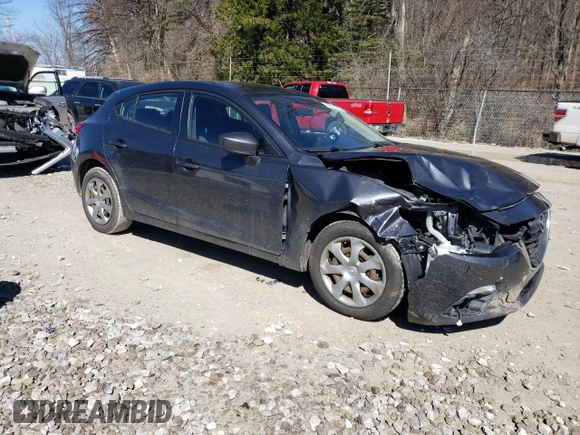 2016 Mazda 3 i Sport with VIN JM1BM1J76G1327232, listed as a Copart auction lot 49493865 with 120,288 mi miles and Salvage Title. Bid and sale history available at DreamBid. Image 4.