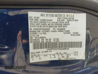2000 Ford Taurus SES with VIN 1FAFP55S7YA240929, listed as a IAAI auction lot 42040583 with 179,159 mi miles and . Bid and sale history available at DreamBid. Image 9.