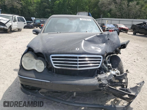 2007 Mercedes-Benz C 230 Sport with VIN WDBRF52H17E027385, listed as a Copart auction lot 54379815 with Not Provided miles and Salvage Title. Bid and sale history available at DreamBid. Image 5.
