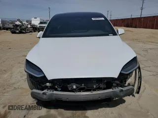 2022 Tesla Model X with VIN 7SAXCBE52NF362994, listed as a Copart auction lot 49850475 with 55,506 mi miles and Salvage Title. Bid and sale history available at DreamBid. Image 5.