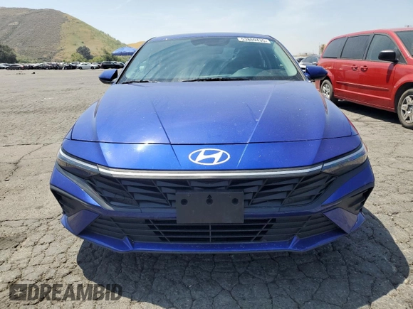2024 Hyundai Elantra SEL with VIN KMHLM4DG1RU697941, listed as a Copart auction lot 53869435 with 13,915 mi miles and Salvage title. Bid and sale history available at DreamBid. Image 5.