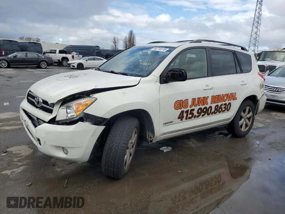 2007 Toyota RAV4 Limited with VIN JTMZK31VX75008441, listed as a Copart auction lot 44715115 with 156,103 mi miles and Salvage Title. Bid and sale history available at carsss.com. Image 1.