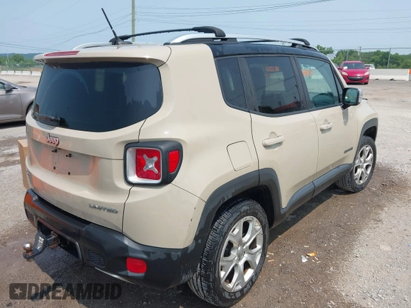 2016 Jeep Renegade Limited with VIN ZACCJBDT4GPD35969, listed as a IAAI auction lot 42472057 with 101,690 mi miles and . Bid and sale history available at DreamBid. Image 4.