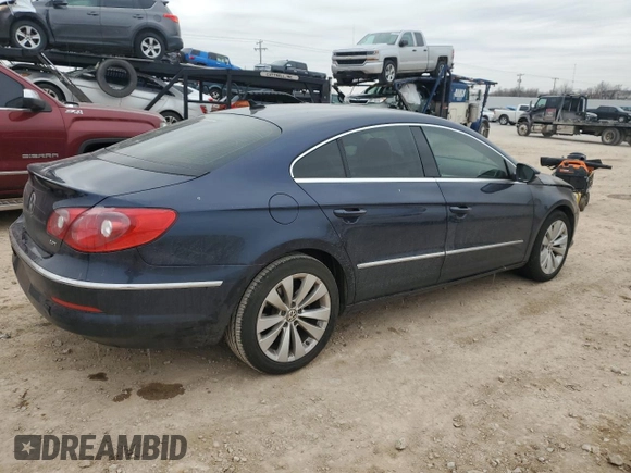 2012 Volkswagen CC Sport with VIN WVWMN7AN9CE544817, listed as a Copart auction lot 46077405 with 0 mi miles and Salvage Title. Bid and sale history available at carsss.com. Image 3.