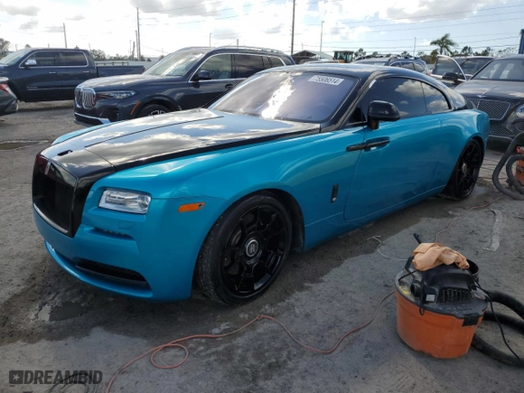 2015 Rolls-Royce Wraith with VIN SCA665C56FUX85095, listed as a Copart auction lot 75506514 with 18,147 mi miles and Salvage Title. Bid and sale history available at carsss.com. Image 1.