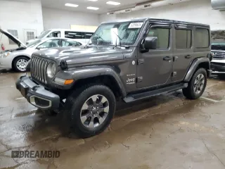 2019 Jeep Wrangler Unlimited Sahara with VIN 1C4HJXEG1KW541377, listed as a Copart auction lot 53295615 with 91,255 mi miles and Clean title. Bid and sale history available at DreamBid. Image 1.