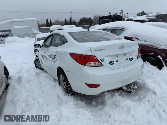 2013 Hyundai Accent GLS with VIN KMHCU4AE2DU415964, listed as a Copart auction lot 47972845 with 194,593 mi miles and Salvage Title. Bid and sale history available at carsss.com. Image 2.