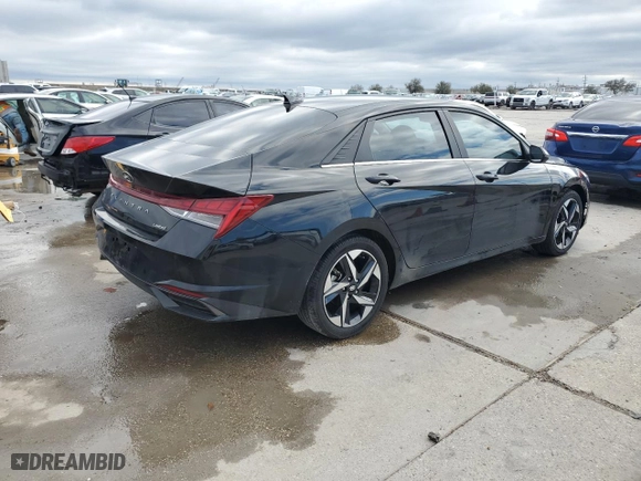 2023 Hyundai Elantra Limited with VIN KMHLP4AG1PU509248, listed as a Copart auction lot 46309385 with 63,165 mi miles and Salvage Title. Bid and sale history available at carsss.com. Image 3.