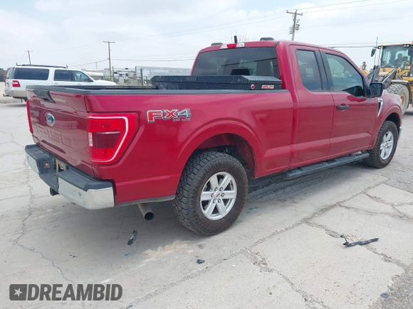 2021 Ford F-150 XL with VIN 1FTFX1E51MKE66465, listed as a IAAI auction lot 42420527 with 95,815 mi miles and . Bid and sale history available at DreamBid. Image 4.