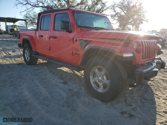 2021 Jeep Gladiator Willys with VIN 1C6HJTAG5ML565210, listed as a Copart auction lot 75043094 with 22,230 mi miles and Salvage Title. Bid and sale history available at carsss.com. Image 4.
