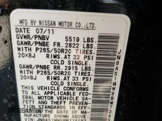 2011 Infiniti FX with VIN JN8AS1MW8BM734582, listed as a Copart auction lot 56852125 with 140,507 mi miles and Salvage title. Bid and sale history available at DreamBid. Image 13.