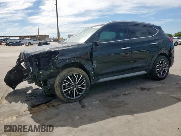 2021 Hyundai Tucson SEL z VIN KM8J33AL5MU370313, wystawiony jako Copart lot #57982665 z przebiegiem 33 266 mil mil oraz Szkoda całkowita • Salvage title. Historia ofert i sprzedaży dostępna na DreamBid. Obrazek 1.