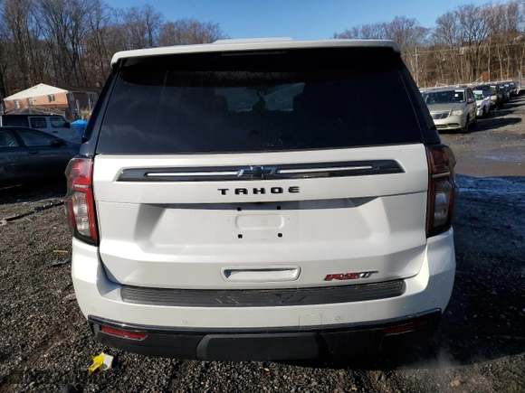 2021 Chevrolet Tahoe RST with VIN 1GNSKRKDXMR467023, listed as a Copart auction lot 85567584 with 19,760 mi miles and Salvage Title. Bid and sale history available at carsss.com. Image 6.