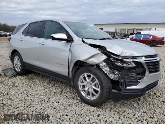 2022 Chevrolet Equinox LT with VIN 3GNAXKEV5NL182666, listed as a Copart auction lot 45246295 with 66,177 mi miles and Salvage Title. Bid and sale history available at DreamBid. Image 4.