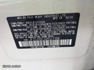 2016 Subaru Forester 2.0XT Premium with VIN JF2SJGDC3GH527384, listed as a IAAI auction lot 41763974 with 107,411 mi miles. Bid and sale history available at carsss.com. Image 9.