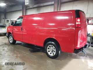 2013 Chevrolet Express Cargo Van with VIN 1GCSGAFX1D1182919, listed as a Copart auction lot 81385094 with 100,338 mi miles and Salvage Title. Bid and sale history available at carsss.com. Image 2.