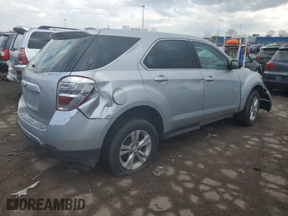 2016 Chevrolet Equinox LS with VIN 2GNFLEEK9G6202188, listed as a Copart auction lot 53944665 with 151,657 mi miles and Clean Title. Bid and sale history available at DreamBid. Image 3.