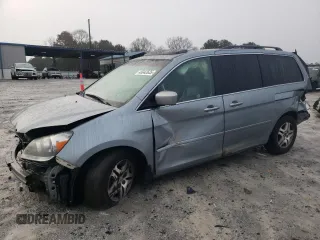 2007 Honda Odyssey EX-L with VIN 5FNRL38767B013574, listed as a Copart auction lot 45042635 with 0 mi miles and Salvage Title. Bid and sale history available at carsss.com. Image 1.