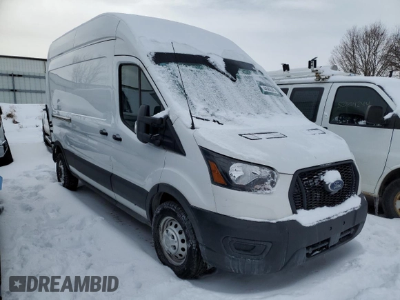 2023 Ford Transit with VIN 1FTBW1XG5PKB36770, listed as a Copart auction lot 44560545 with 191,915 mi miles and Salvage Title. Bid and sale history available at DreamBid. Image 4.