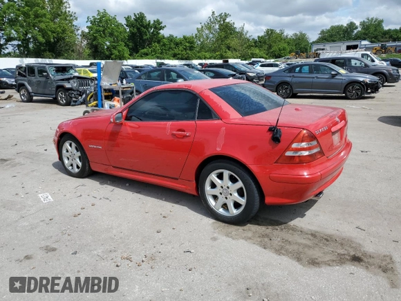 2003 Mercedes-Benz SLK 230 Kompressor with VIN WDBKK49F93F278588, listed as a Copart auction lot 58633785 with 82,409 mi miles and Salvage title. Bid and sale history available at DreamBid. Image 2.