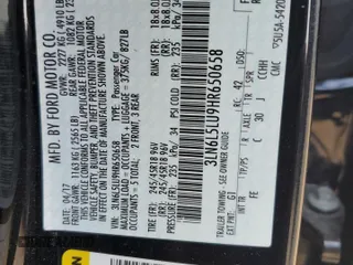 2017 Lincoln MKZ Hybrid Select with VIN 3LN6L5LU9HR650658, listed as a Copart auction lot 62702874 with 43,182 mi miles and Non Repairable. Bid and sale history available at DreamBid. Image 12.
