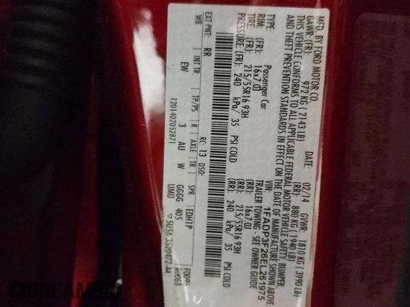 2014 Ford Focus SE with VIN 1FADP3F26EL261975, listed as a Copart auction lot 51954445 with 80,231 mi miles and Salvage Title. Bid and sale history available at carsss.com. Image 13.
