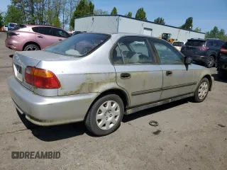 1999 Honda Civic LX with VIN 2HGEJ6673XH504043, listed as a Copart auction lot 55201185 with 220,352 mi miles and Clean Title. Bid and sale history available at carsss.com. Image 3.