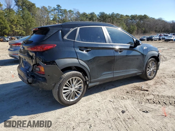 2019 Hyundai Kona SEL with VIN KM8K22AA0KU353612, listed as a Copart auction lot 45549715 with 59,064 mi miles and Salvage Title. Bid and sale history available at DreamBid. Image 3.