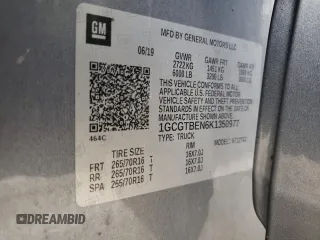 2019 Chevrolet Colorado 4WD Work Truck z VIN 1GCGTBEN6K1350977, wystawiony jako Copart lot #54855495 z przebiegiem 179 285 mil mil oraz Szkoda całkowita • Salvage title. Historia ofert i sprzedaży dostępna na DreamBid. Obrazek 13.