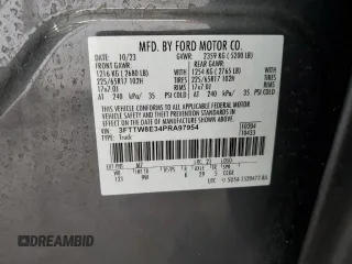 2023 Ford Maverick XL with VIN 3FTTW8E34PRA97954, listed as a Copart auction lot 52349255 with 27,367 mi miles and Salvage Title. Bid and sale history available at DreamBid. Image 12.