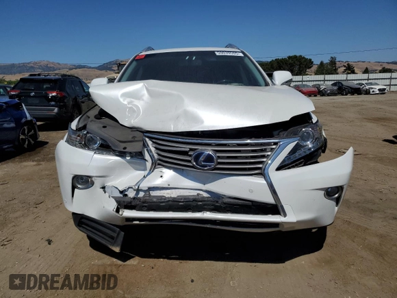 2013 Lexus RX 450h with VIN JTJBC1BA7D2437948, listed as a Copart auction lot 59039505 with 109,922 mi miles and Salvage title. Bid and sale history available at DreamBid. Image 5.