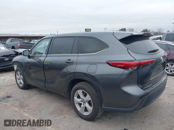 2023 Toyota Highlander L with VIN 5TDKDRAH0PS015840, listed as a IAAI auction lot 41537337 with 31,525 mi miles and . Bid and sale history available at DreamBid. Image 3.