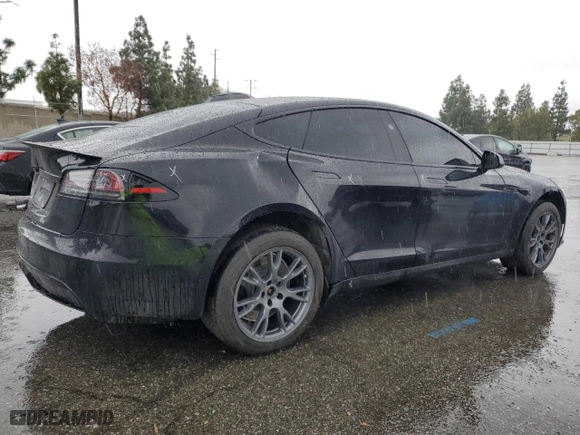 2023 Tesla Model S with VIN 5YJSA1E59PF514540, listed as a Copart auction lot 45308895 with 24,165 mi miles and Salvage Title. Bid and sale history available at carsss.com. Image 3.