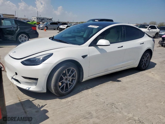 2022 Tesla Model 3 with VIN 5YJ3E1EA8NF348918, listed as a Copart auction lot 50632805 with NaN miles and Salvage Title. Bid and sale history available at carsss.com. Image 1.