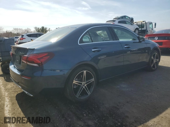 2022 Mercedes-Benz A 220 with VIN W1K3G4FB2NJ360192, listed as a Copart auction lot 49202635 with 1,905 mi miles and Salvage Title. Bid and sale history available at DreamBid. Image 3.