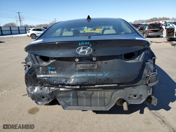 2017 Hyundai Elantra Limited with VIN 5NPD84LF5HH103897, listed as a Copart auction lot 44580395 with 121,634 mi miles and Salvage Title. Bid and sale history available at carsss.com. Image 6.