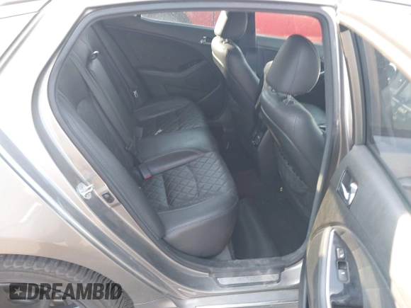 2015 Kia Optima SX Turbo with VIN 5XXGR4A61FG395148, listed as a IAAI auction lot 40313811 with 104,978 mi miles and . Bid and sale history available at DreamBid. Image 8.