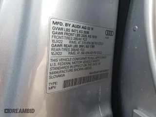 2019 Audi Q8 Premium Plus with VIN WA1EVAF18KD030527, listed as a Copart auction lot 47473323 with 63,503 mi miles. Bid and sale history available at carsss.com. Image 15.