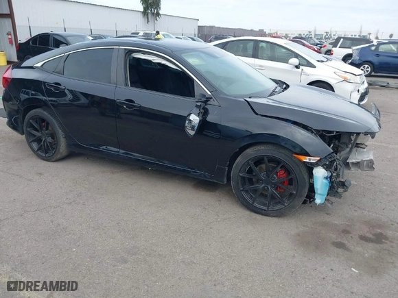 2019 Honda Civic Sedan LX with VIN 2HGFC2F65KH520171, listed as a IAAI auction lot 41725830 with 107,558 mi miles. Bid and sale history available at carsss.com. Image 1.