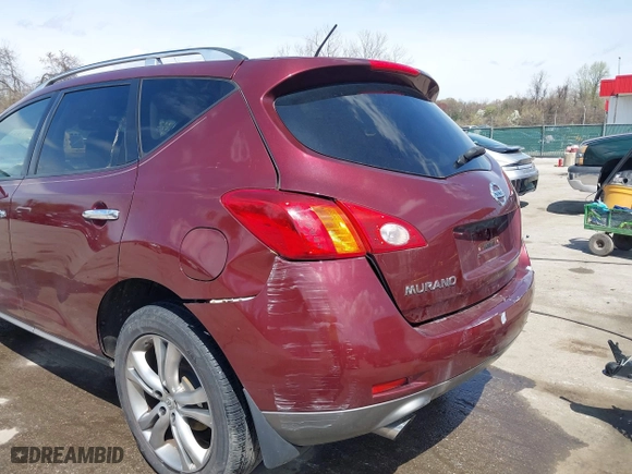 2009 Nissan Murano SL with VIN JN8AZ18W29W110796, listed as a IAAI auction lot 41925677 with 203,752 mi miles. Bid and sale history available at carsss.com. Image 6.