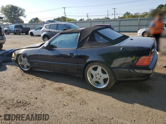 2001 Mercedes-Benz SL 500 with VIN WDBFA68FX1F196609, listed as a Copart auction lot 76124154 with 49,809 mi miles and Salvage title. Bid and sale history available at DreamBid. Image 2.