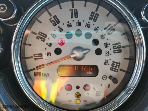 2007 MINI Cooper Convertible S with VIN WMWRH33547TJ44603, listed as a Copart auction lot 48715045 with 76,561 mi miles and Salvage Title. Bid and sale history available at carsss.com. Image 9.