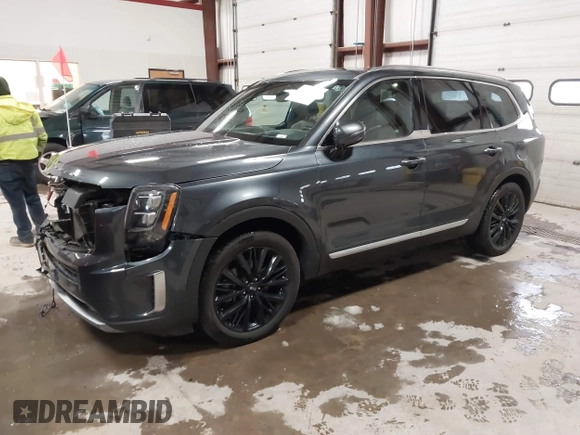 2021 Kia Telluride SX with VIN 5XYP5DHC3MG192018, listed as a IAAI auction lot 41864429 with 79,600 mi miles. Bid and sale history available at carsss.com. Image 18.