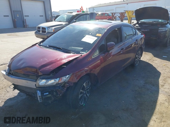 2015 Honda Civic EX with VIN 19XFB2F89FE073610, listed as a IAAI auction lot 41753222 with 121,100 mi miles and . Bid and sale history available at carsss.com. Image 6.