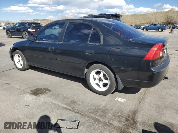 2001 Honda Civic LX with VIN 1HGES15501L043197, listed as a Copart auction lot 54095545 with 165,680 mi miles and Clean Title. Bid and sale history available at carsss.com. Image 2.