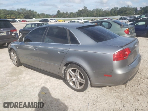 2005 Audi A4 2.0T with VIN WAUAF68E65A425372, listed as a Copart auction lot 79602224 with 111,305 mi miles and Salvage Title. Bid and sale history available at carsss.com. Image 2.